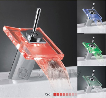 Bathroom Faucet on Led Waterfall Bathroom Sink Faucets  New Kitchen Faucet And Bath
