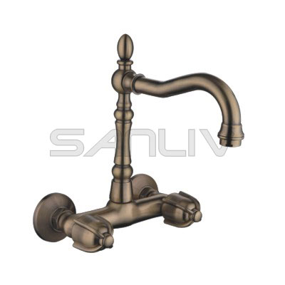 Wall Mounted Kitchen Mixer Faucet Bronze 83310YB