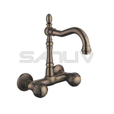 Sanliv Bronze Wall Mount Kitchen Sink Faucets83610YB 