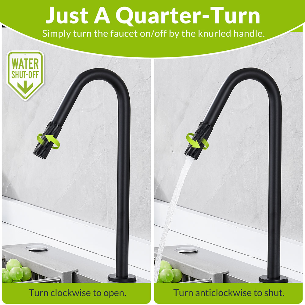 Matte Black 3 Way Kitchen Taps Pull Out Filter Sink Mixer Tap Purifier  Water Tap