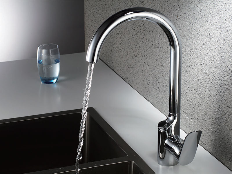 Chrome Three Way Kitchen Faucet For RO Water System