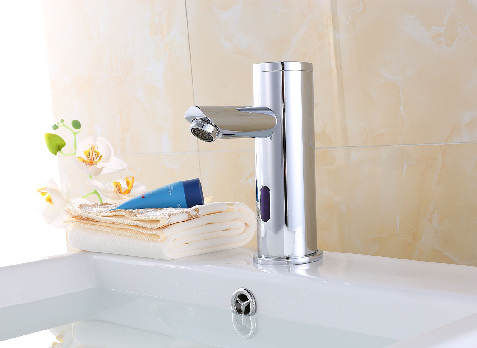 Automatic Motion Sensor Single Hole Bathroom Faucet