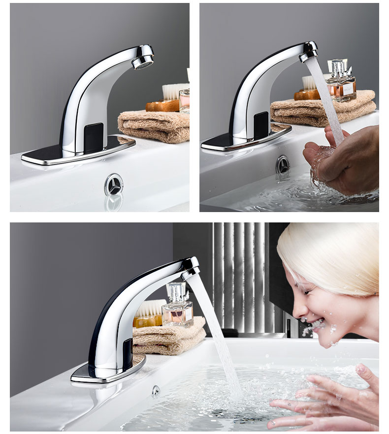 Automatic Motion Sensor Single Hole Bathroom Faucet