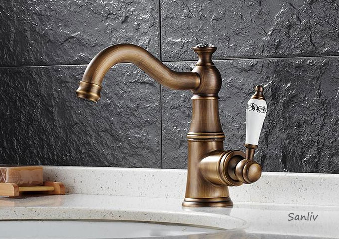 Bathroom Basin Faucet Brass Vessel Sink Water Tap Mixer Brushed Bronze
