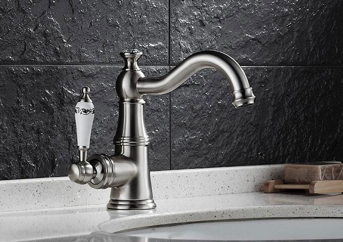 Bathroom Basin Faucet Brass Vessel Sink Water Tap Mixer Brushed Nickel