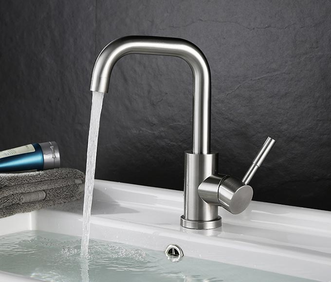 Bathroom Sink Bar Tap Prep Kitchen Faucet Brushed Satin Nickel 80106
