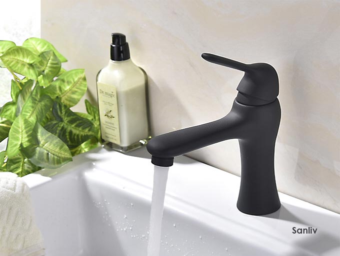 Bathroom Basin Single Lever Mixer Tap Matte Black