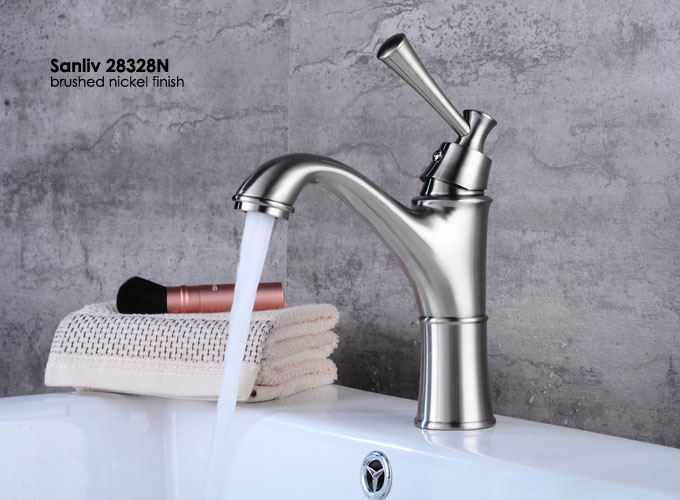 Brushed Nickel Bathroom Sink Faucet Basin Mixer Tap 28328N