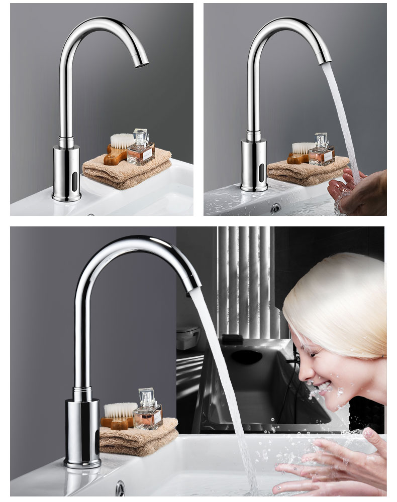 Touchless Kitchen Sink Sensor Tap Gooseneck Bar Faucet