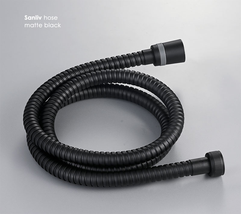 Matte Black Flexible Double Lock Replacement Hose for Handheld Showerhead