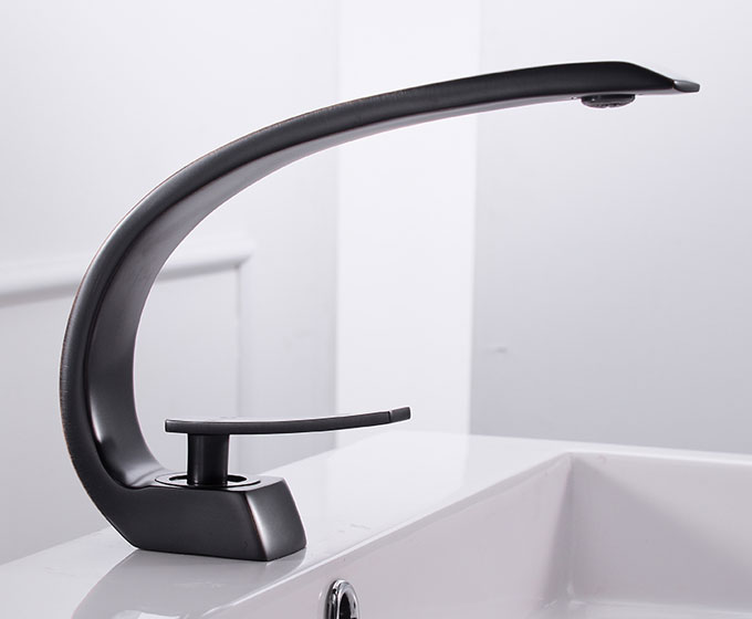 Modern Bathroom Mixer Tap Brass Washbasin Faucet Oil-Rubbed Bronze