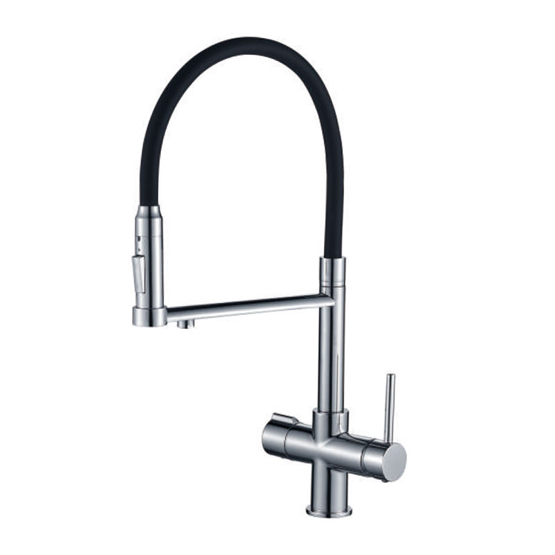 Pulldown Kitchen Faucet Triflow Water Filter Mixer Tap for Reverse Osmosis
