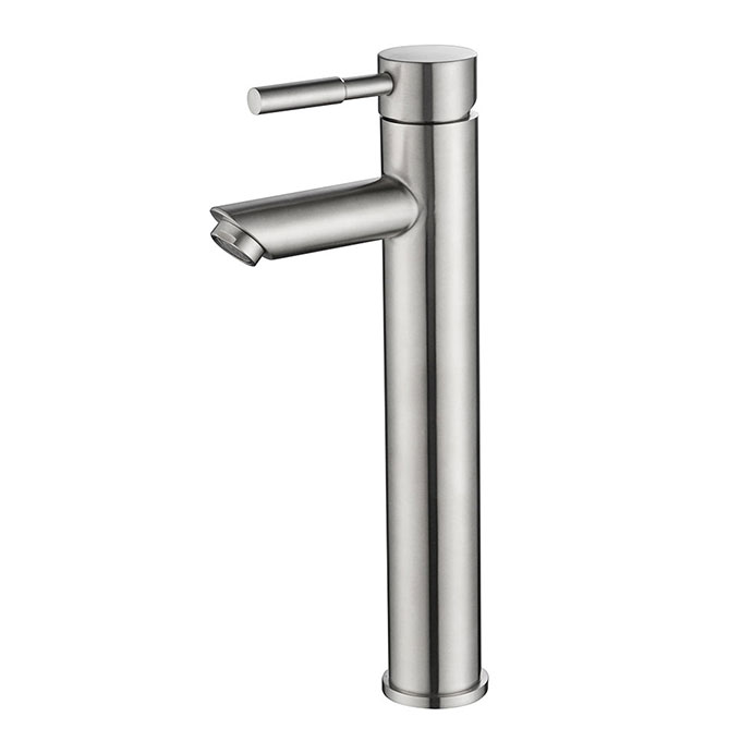 Single Lever Vessel Bathroom Sink Faucet Satin Nickel 80112