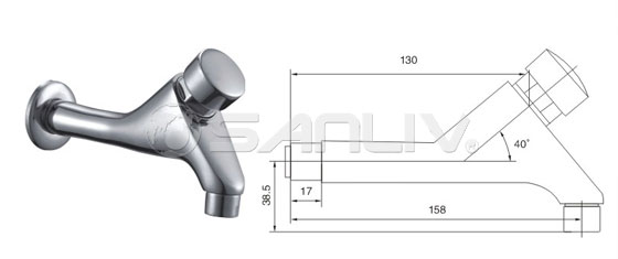 Self-closing delay tap faucet 20105