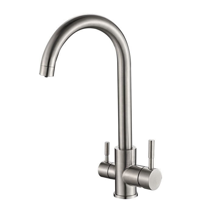 Tri-Flow Kitchen Drinking Filter Faucet Brushed Nickel