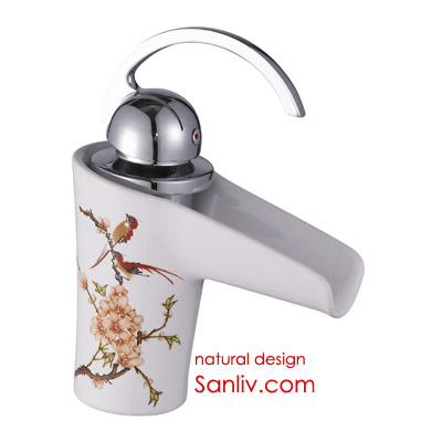 Single Handle Ceramic Waterfall Bathroom Basin Mixer Tap 28529