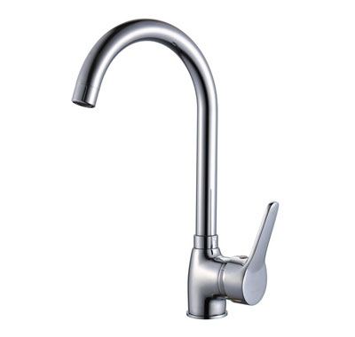 Sanliv Chrome Copper Single Hole Kitchen Faucet 28235