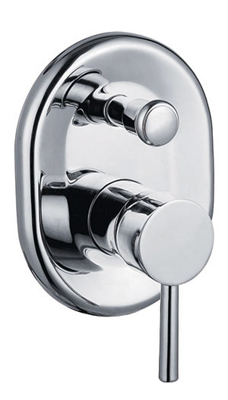 Concealed non-thermostatic bath shower mixer with diverter