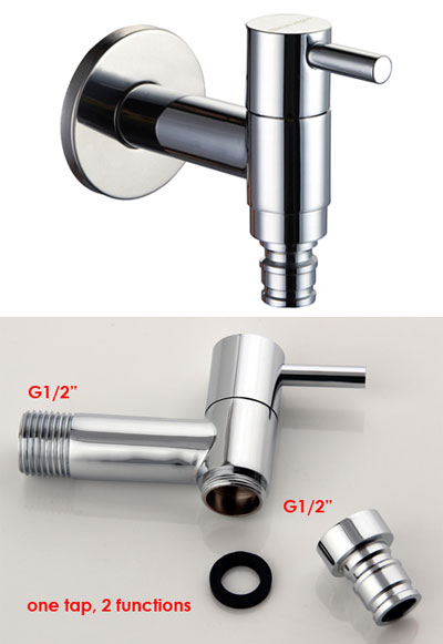 Wall Mounted bib tap or angle cock with Hose Union 10103