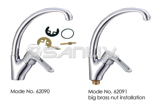 Sanliv single handle one hole kitchen faucet 62092