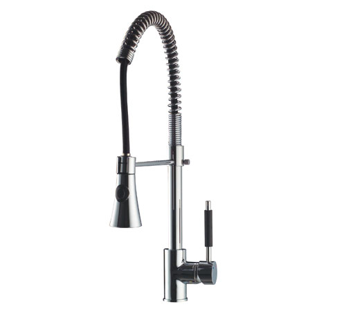 Single Lever Pull Down Spray Kitchen Faucet Mixer Taps
