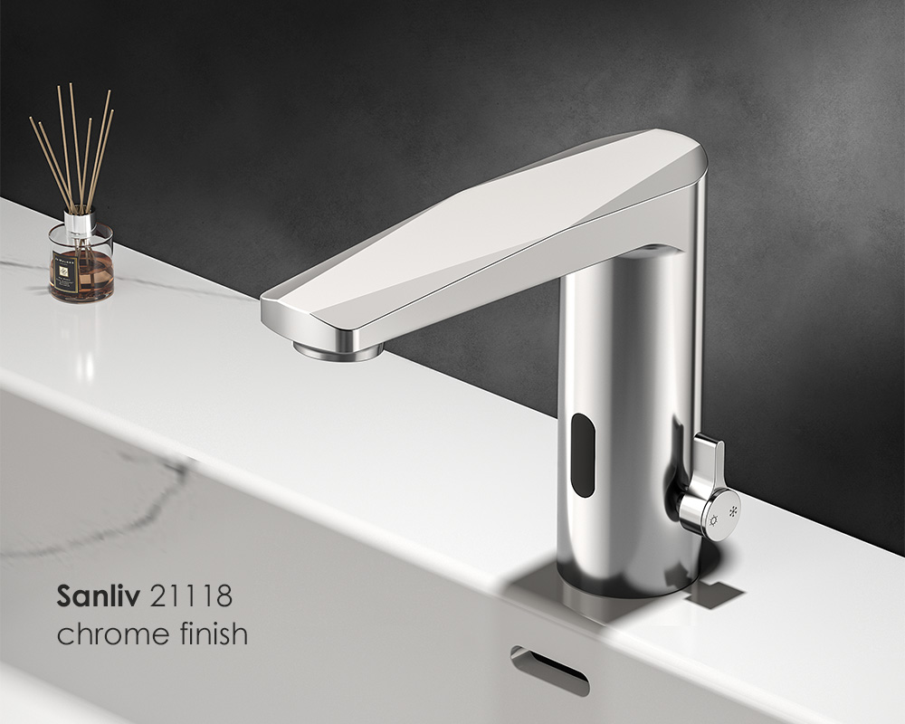 Sanliv Chrome Automatic Sensor Faucet is touchless hands free faucet.