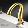 Automatic Sensor Bathroom Faucet - Touchless Single Hole with Temperature Control in brushed gold finish