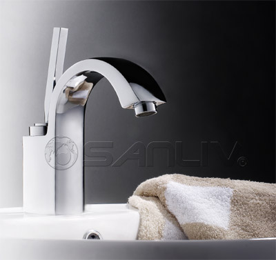 Single Handle Gooseneck Washbasin Mixer Tap