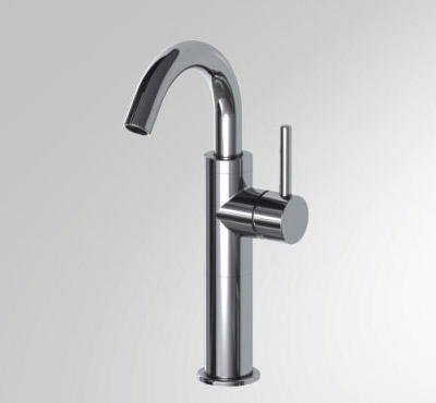 Single Hole High Arc Vessel Filler Bathroom Sink Faucet